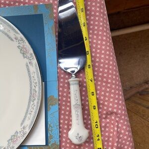 Charleston by Lenox bone china cake plate and serving knife.